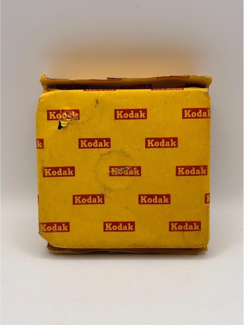 Vintage Kodak Photographic Darkroom Supply Box Paper Wrapped Yellow Red Logo